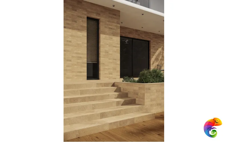 Плитка фасадная Ceramika Paradyz Eremite Beige Elewacja Struktura Mat 40x6,6 (0,79)