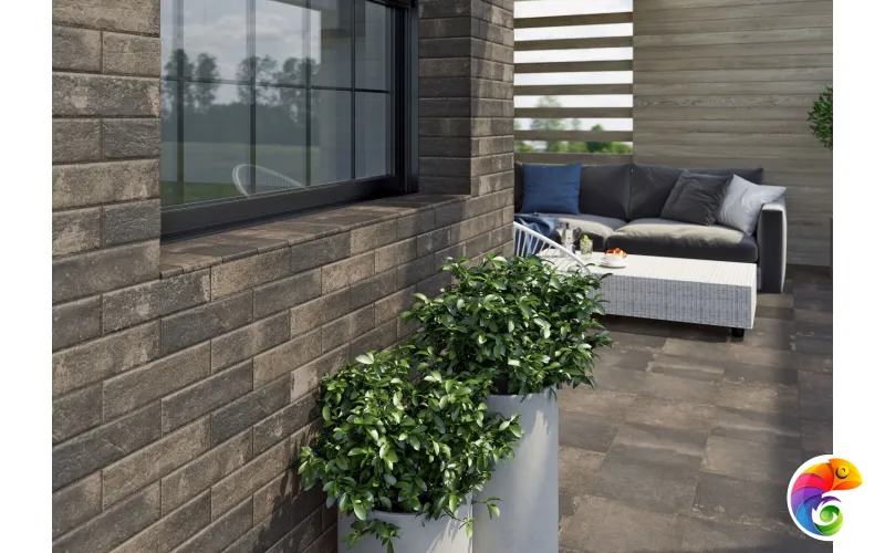 Плитка фасадная Ceramika Paradyz Scandiano Brown elewacja 24,5x6,6