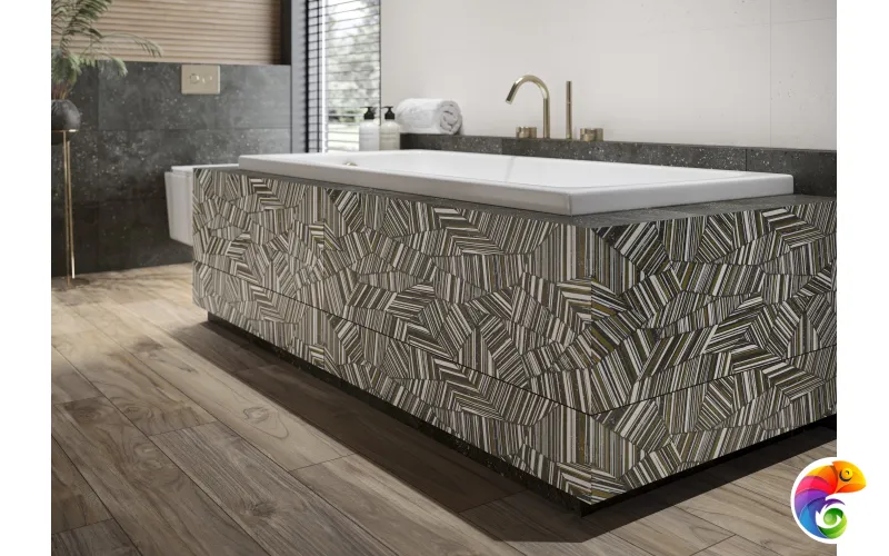 Плитка Ceramika Paradyz Bella Grys Decor Mix Rekt Mat 29,8x89,8