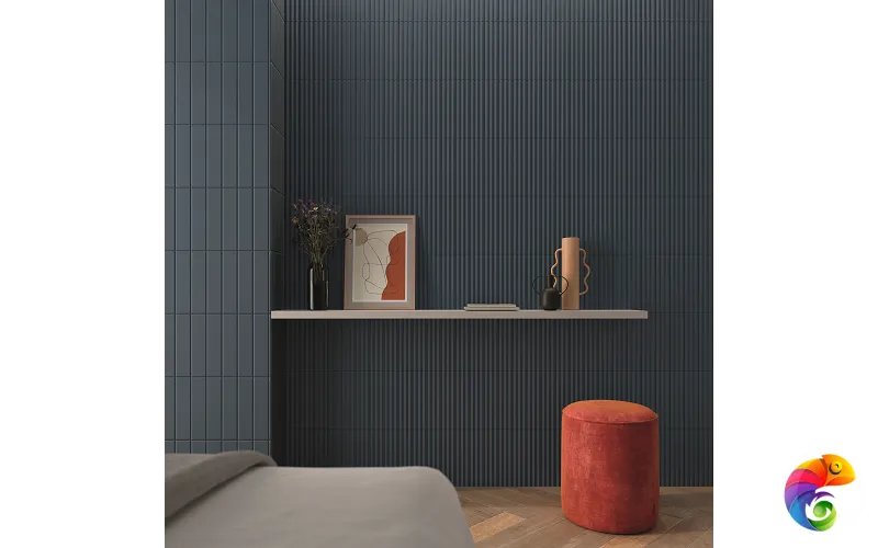 Плитка DNA Match Curved Midnight Blue Gloss 6,25х25 (26 шт/0,406/0,0156 м2)