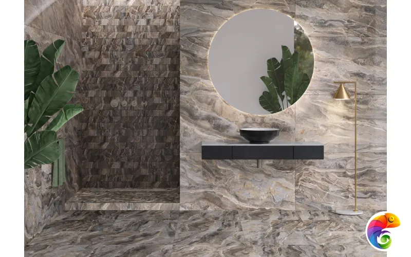 Керамогранит Vitra Marbleset Оробико темный греж K951304LPR01VTEP LPR 60x60 (1,44)