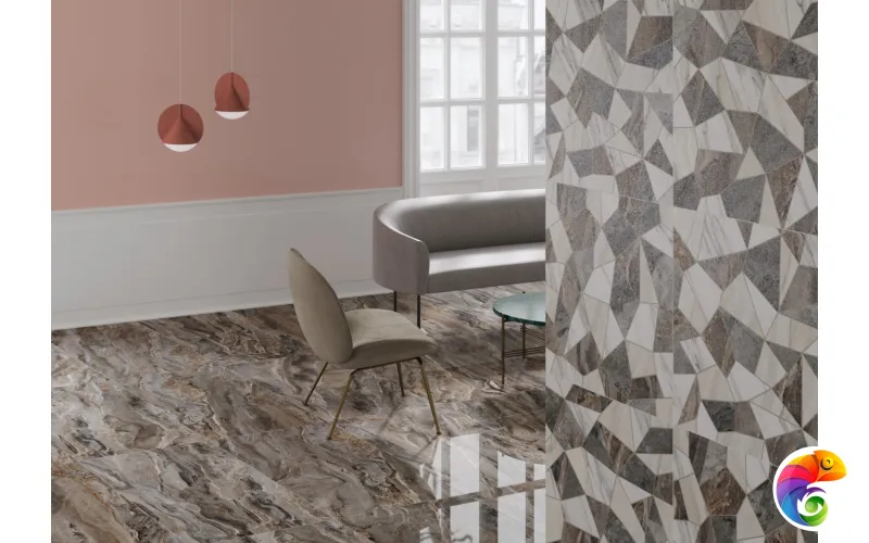 Керамогранит Vitra Marbleset Оробико темный греж K951304LPR01VTET LPR 60x60 (1,80)