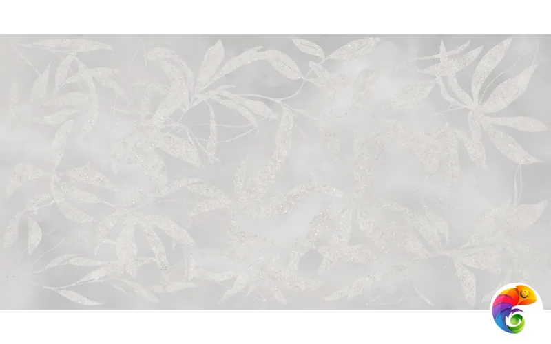 Керамогранит Vitra ArtWall Цветы Серый Матовый 60x120 (1,44)