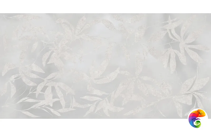 Керамогранит Vitra ArtWall Цветы Серый Матовый 60x120 (1,44)