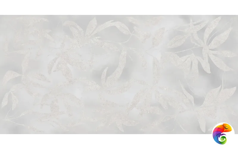 Керамогранит Vitra ArtWall Цветы Серый Матовый 60x120 (1,44)