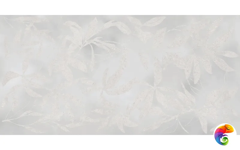 Керамогранит Vitra ArtWall Цветы Серый Матовый 60x120 (1,44)