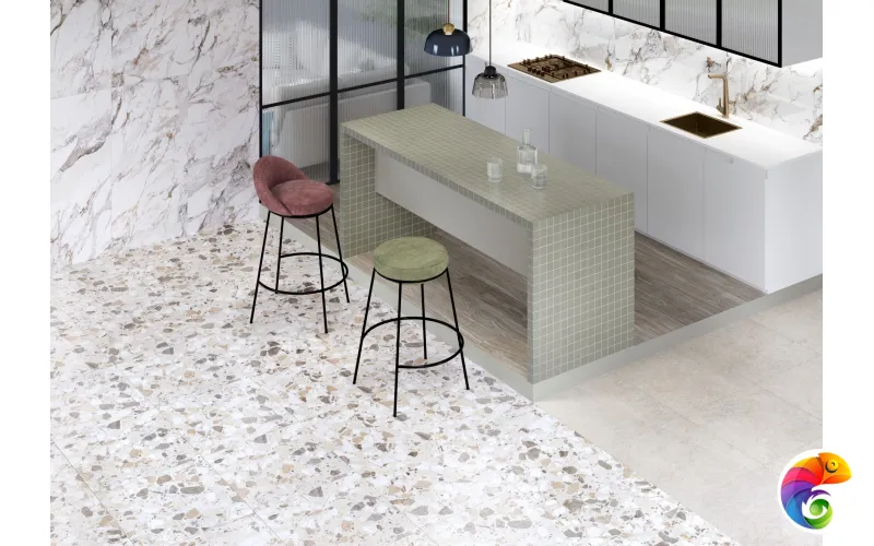 Керамогранит Vitra Marble-X декорТерраццо LPR 60X60 (1,44)