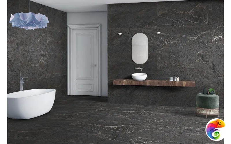 Керамогранит Realistik Alexandria Nero Sugar Carving 60x120