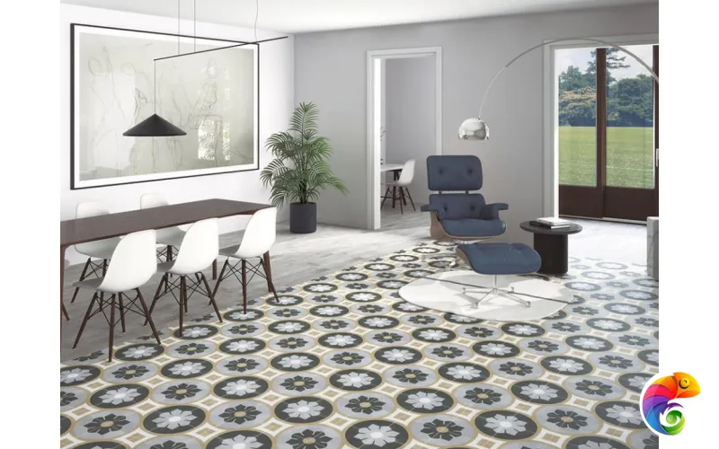 Керамогранит Harmony Aruba Bloom Blue Mat 22,3x22,3