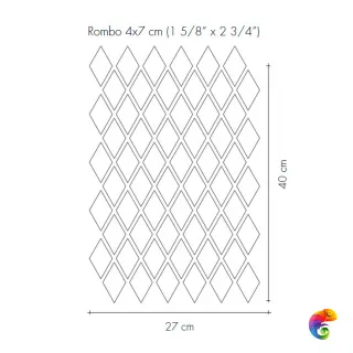 Керамогранит Etruria Design XXS Rombo Su Rete Biscotto 27x40