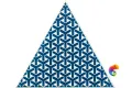 Керамическая плитка Petracers Triangolo Ypsilon Blu Su Bianco 17x17