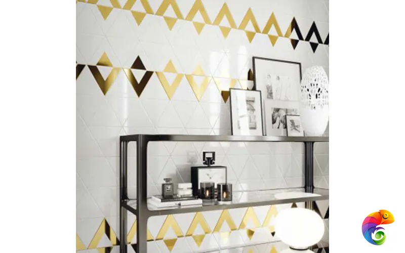 Керамическая плитка Petracers Triangolo Pinco Oro Su Bianco 17x17