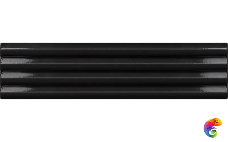 Плитка Equipe Costa Nova Praia Black Glossy 5x20 см