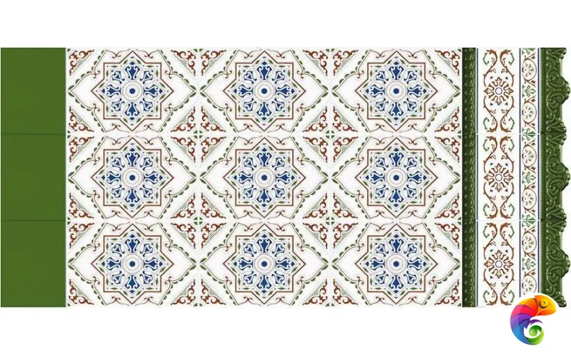 Керамическая плитка Ceramica Ribesalbes Zocalo Listone Cordon Verde 3x20
