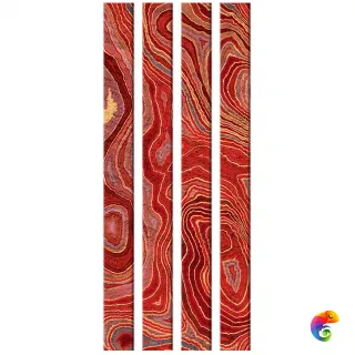 Стеклянный профиль Sicis You Glass  Pangea Red 26,2 x 300 x 6 мм