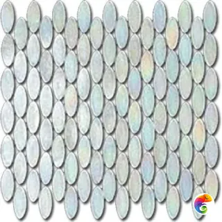 Rose Mosaic Стеклянная мозаика 1,9х4,8 Color Series Ellipse SE03 сетка 300x305