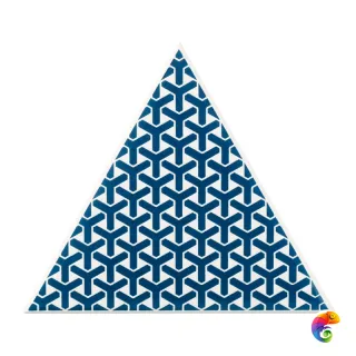 Керамическая плитка Petracers Triangolo Ypsilon Blu Su Bianco 17x17