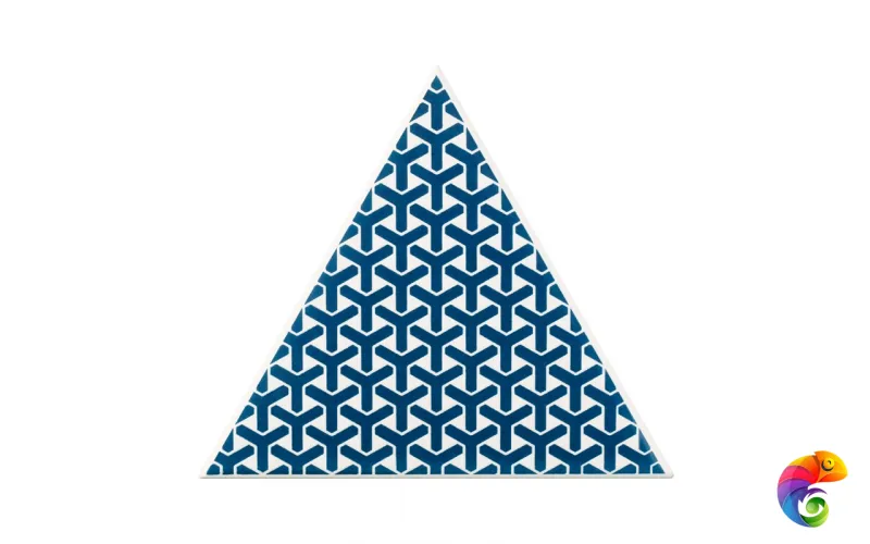 Керамическая плитка Petracers Triangolo Ypsilon Blu Su Bianco 17x17