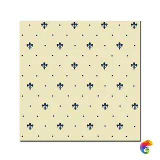 Керамическая плитка Petrachers Grand Elegance Giglio Blu Su Crema 20x20