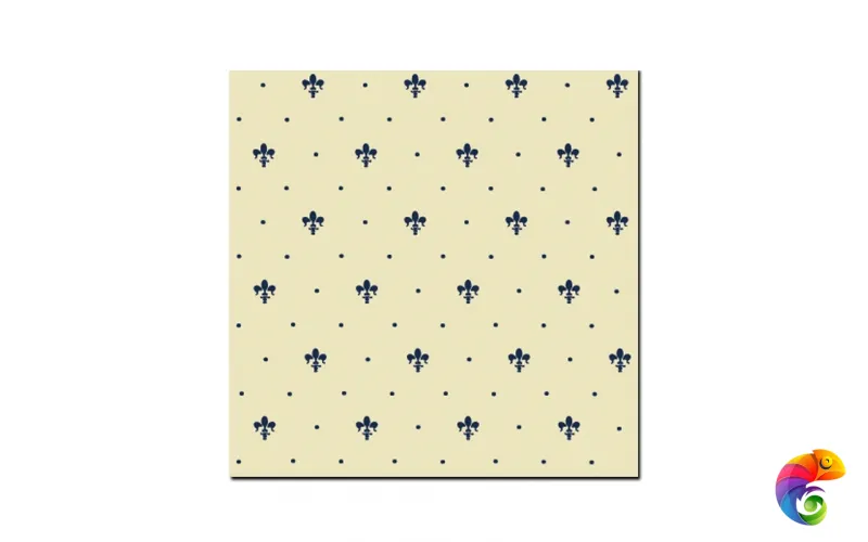 Керамическая плитка Petrachers Grand Elegance Giglio Blu Su Crema 20x20