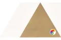 Керамическая плитка Petracers Triangolo Pallino Oro Su Bianco 17x17