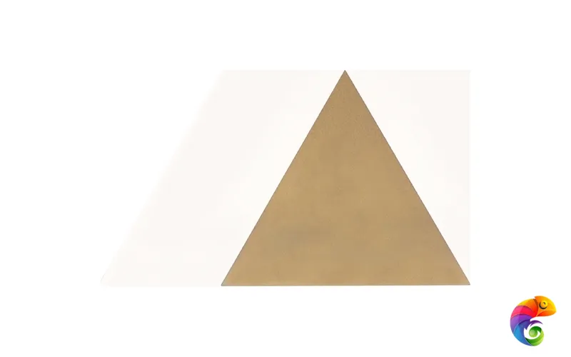 Керамическая плитка Petracers Triangolo Pallino Oro Su Bianco 17x17