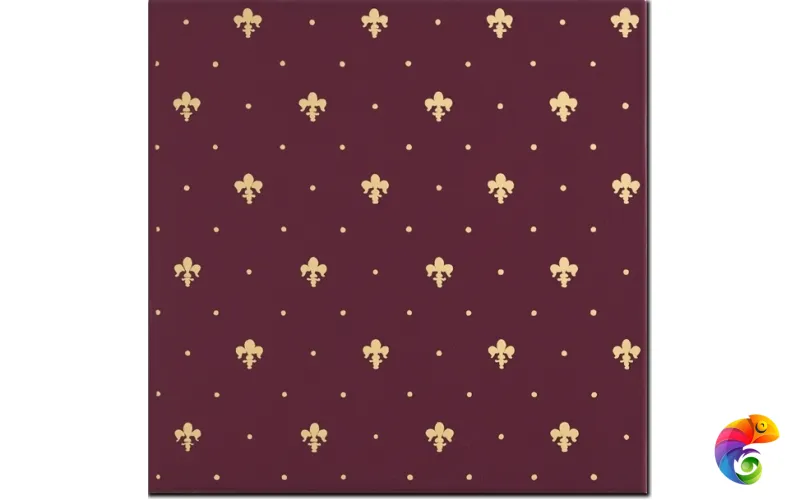 Керамическая плитка Petrachers Grand Elegance Giglio Oro Su Bordeaux Luc 20x20