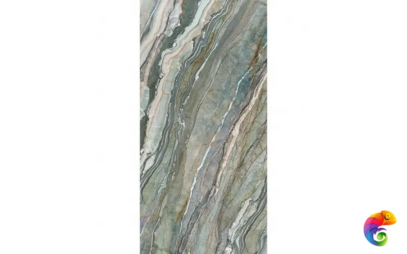 Керамогранит Infinity Marble Royal Peacock Lucido Bookmatch random 160x320x6