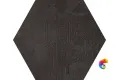 Керамогранит Mutina Dechirer Esagona Decor Nero Matt 120x120