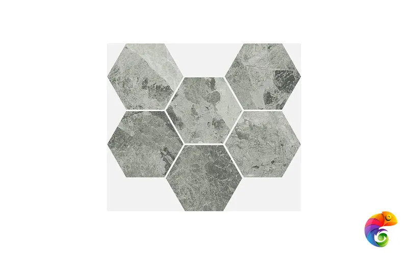 Керамогранит Italon Charme Extra Silver Mosaico Hexagon 620110000067 25x29