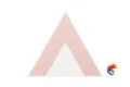 Керамическая плитка Petracers Triangolo Pinco Rosa Su Bianco 17x17