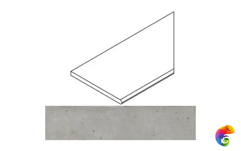 Italon Бордюр из керамогранита Avantgarde Silver Bordo 30x120 Round Dx