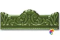 Керамическая плитка Ceramica Ribesalbes Zocalo Moldura Barroca Verde 5x20