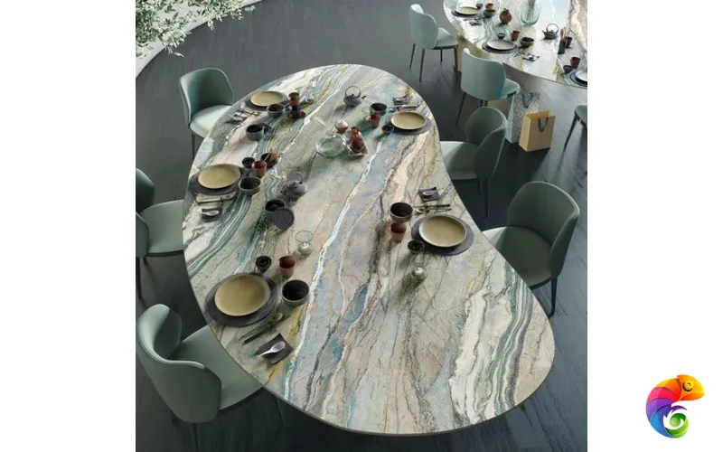 Керамогранит Infinity Marble Royal Peacock Lucido Bookmatch random 160x320x6