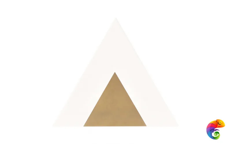 Керамическая плитка Petracers Triangolo Pallino Oro Su Bianco 17x17