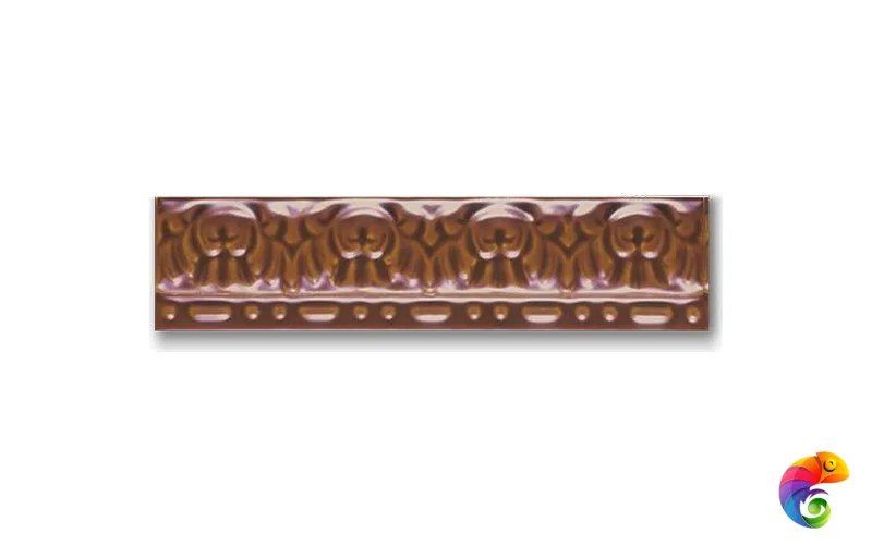 Керамическая плитка Ceramica Ribesalbes Zocalo Moldura Relieve Azul Miel 5x20