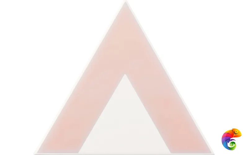 Керамическая плитка Petracers Triangolo Pinco Rosa Su Bianco 17x17