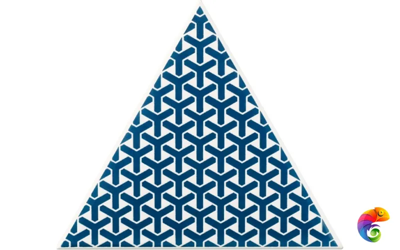 Керамическая плитка Petracers Triangolo Ypsilon Blu Su Bianco 17x17