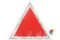 Керамическая плитка Petracers Triangolo Cornice Rosso Su Bianco 17x17