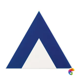 Керамическая плитка Petracers Triangolo Pinco Blu Su Bianco 17x17