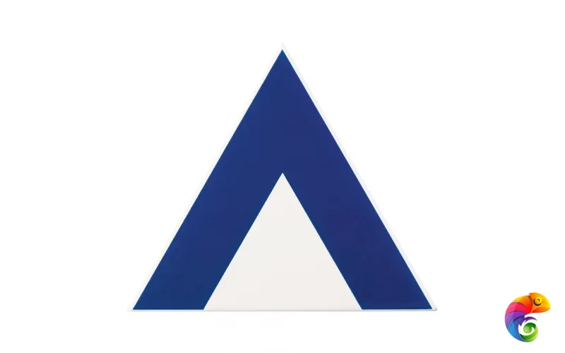 Керамическая плитка Petracers Triangolo Pinco Blu Su Bianco 17x17