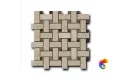 Мозаика ART NATURA Marble Mosaic Basket Weave (Botticino Fiorito + Dark Imperador) 30,5x30,5