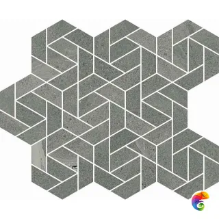 Керамогранит Italon Metropolis Mosaico Icon Graphite Dark 28,6x34,7