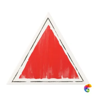 Керамическая плитка Petracers Triangolo Cornice Rosso Su Bianco 17x17