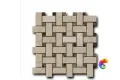 Мозаика ART NATURA Marble Mosaic Basket Weave (Botticino Fiorito + Dark Imperador) 30,5x30,5
