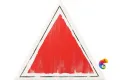 Керамическая плитка Petracers Triangolo Cornice Rosso Su Bianco 17x17