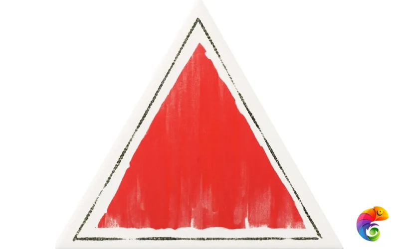Керамическая плитка Petracers Triangolo Cornice Rosso Su Bianco 17x17