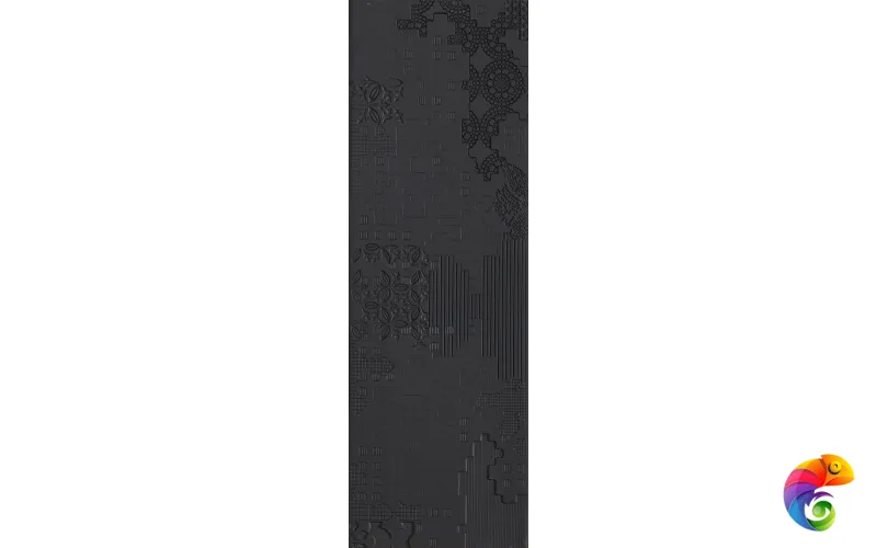 Керамогранит Mutina Bas Relief Patchwork Relief Nero Matt 18x54