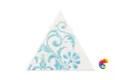 Керамическая плитка Petracers Triangolo Ricciolo Azzurro Su Bianco 17x17