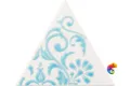 Керамическая плитка Petracers Triangolo Ricciolo Azzurro Su Bianco 17x17